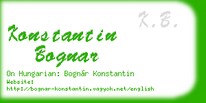 konstantin bognar business card